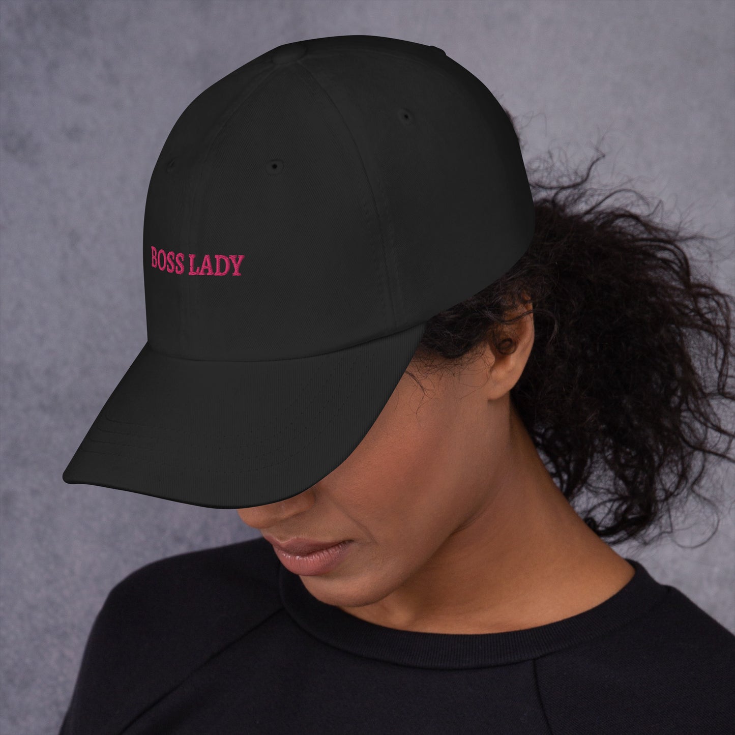 Baseball Caps mit Aufdruck "Boss Lady"