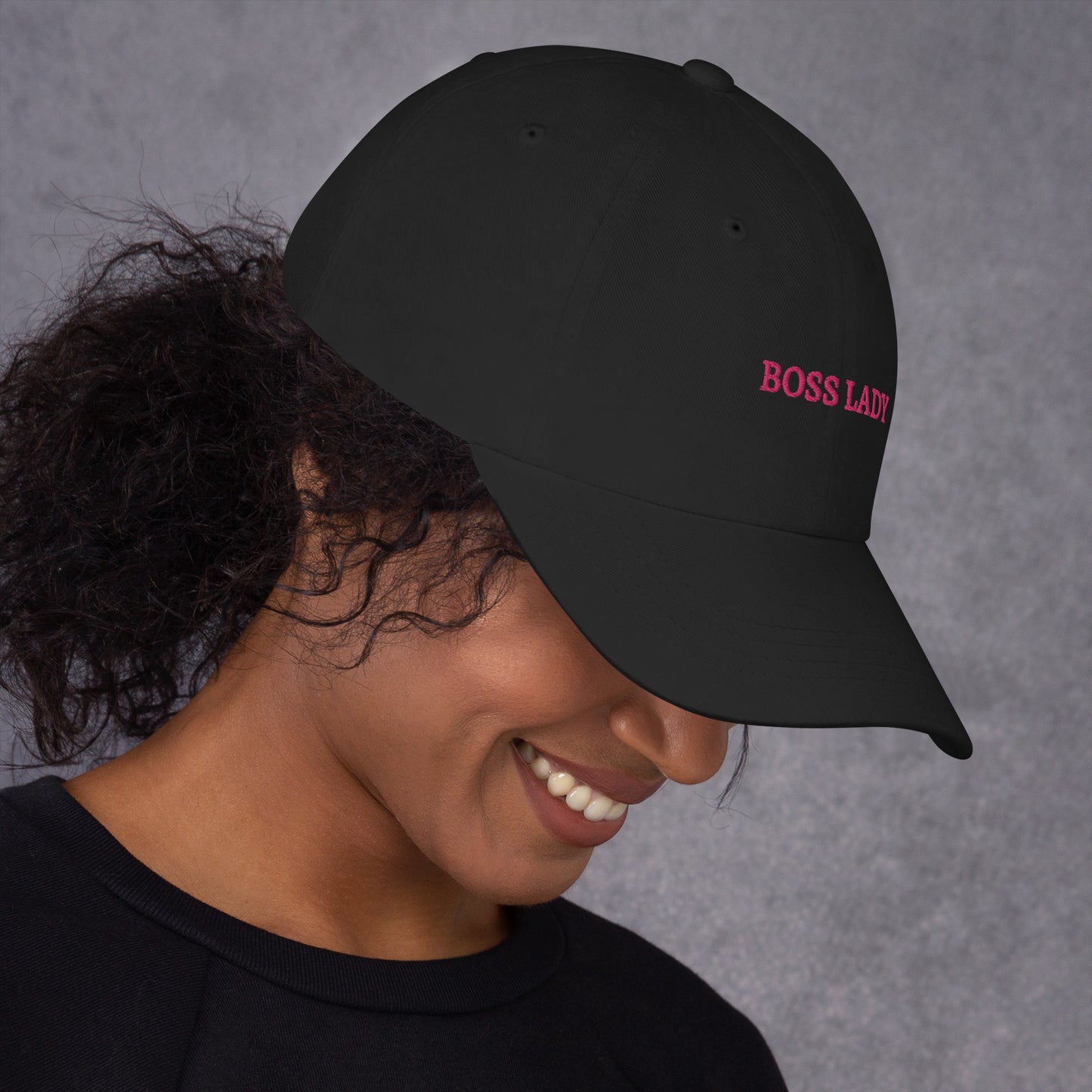 Baseball Caps mit Aufdruck "Boss Lady"