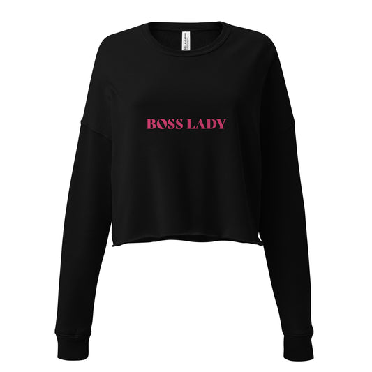 Damen Pullover, schwarz mit Aufdruck "Boss Lady"